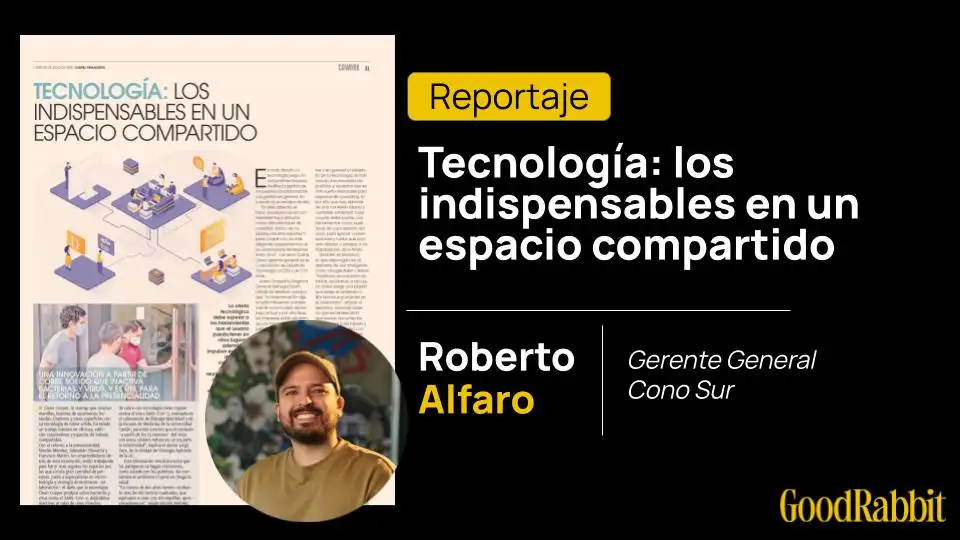Recorte de prensa de Roberto Alfaro en Diario Financiero sobre tecnología y control de asistencia